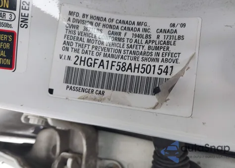 2010 Honda Civic Lx from USA, damaged, VIN 2HGFA1F58AH501541